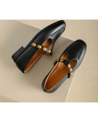 Retro Concise Mary Janes Shoes for Women 2023 New Fashion Spring Autumn Casual British Style Leather Platform Flats Retro Concise Mary Janes Shoes for Women 2023 New Fashion Spring Autumn Casual British Style Leather Platform Flats