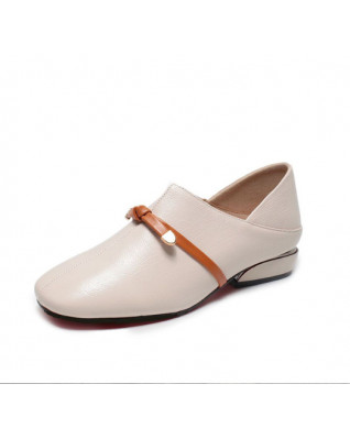 Soft Leather Loafers Flats Retro Korean Style All-match Concise Casual Comfortable Women's Shoes Fashion Spring Autumn Soft Leather Loafers Flats Retro Korean Style All-match Concise Casual Comfortable Women's Shoes Fashion Spring Autumn