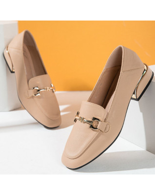 British Style Square Thick Heel Loafers Pu mps 2023 New Fashion Khaki Casual Round Toe Women's Shoes Mary Janes Spring Autumn British Style Square Thick Heel Loafers Pu mps 2023 New Fashion Khaki Casual Round Toe Women's Shoes Mary Janes Spring Autumn