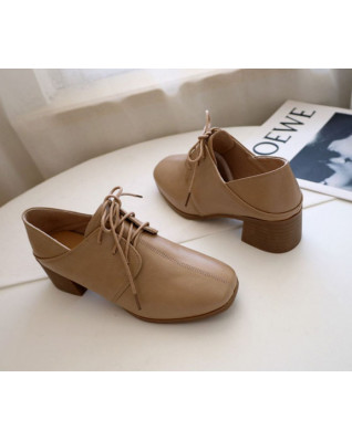 Retro College Style Small Leather Shoes British Style Thick High Heels Pumps Waterproof Sewing Thread 2023 Fashion Spring Autumn Retro College Style Small Leather Shoes British Style Thick High Heels Pumps Waterproof Sewing Thread 2023 Fashion Spring Autumn